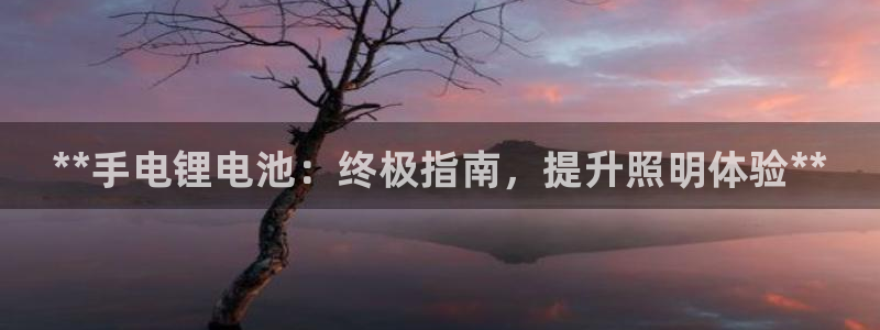 凯时app官网首页：**手电锂电池：终极指南，提升照明体验**